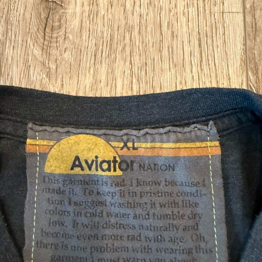 Aviator Nation Men's Dark Gray Logo Graphic Tee - Picture 2 of 2